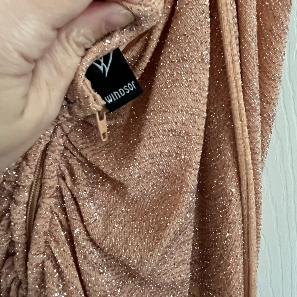Windsor Glittery Rose Gold Evening Dress - Picture 5 of 5